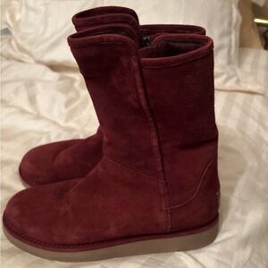 UGG Women's Red Suede Winter Boots